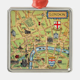 Vintage London Kart Dekoration