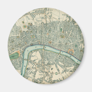 Vintage London Karta Magnet