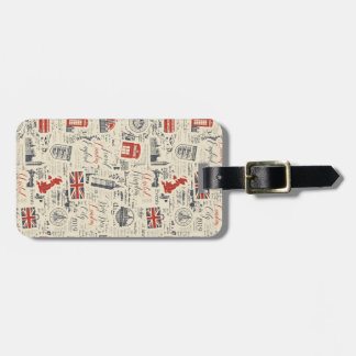 Vintage London Luggage Tag Bagagebricka