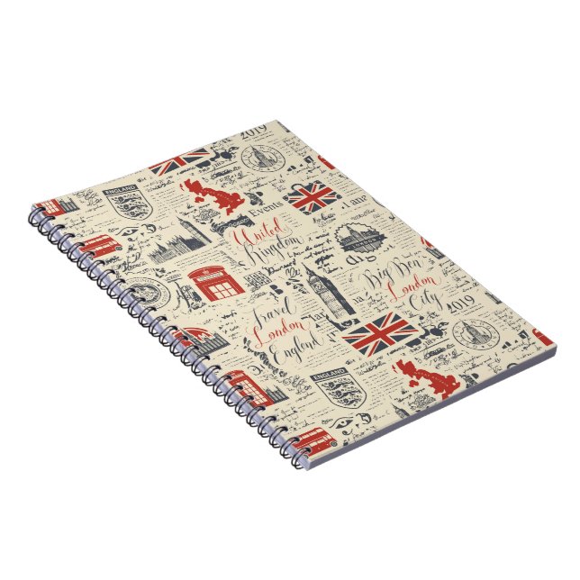 Vintage London Photo Notebook Anteckningsbok (Högra Sidan)