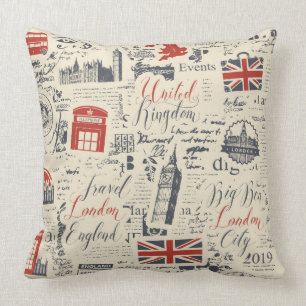 Vintage London Pillow Kudde