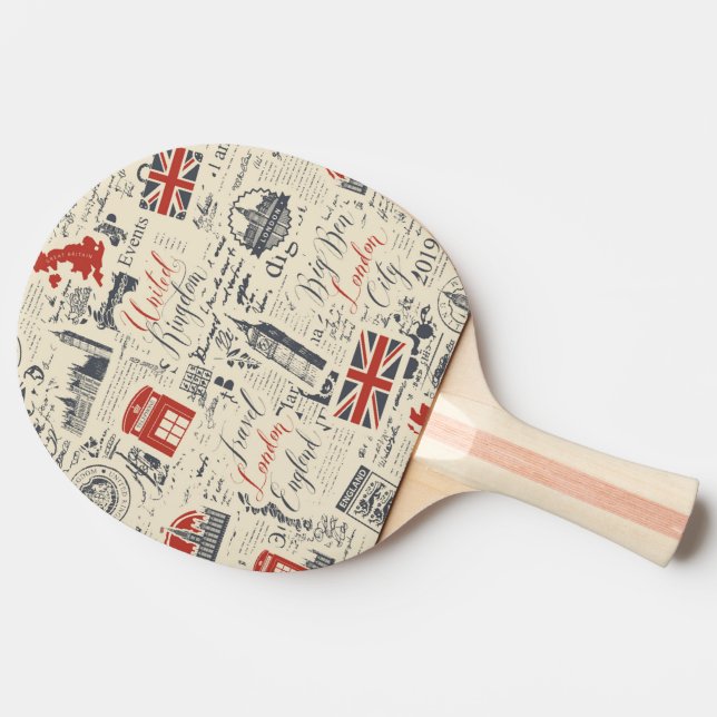 Vintage London Ping Pong Paddle Pingisracket (Baksidan )