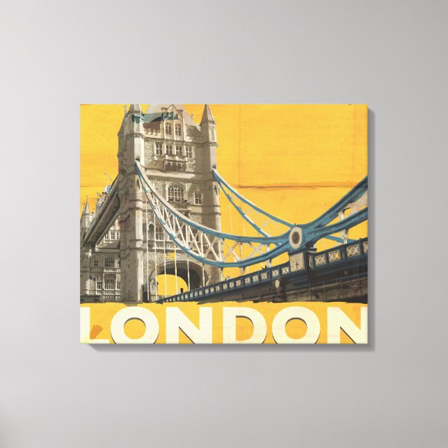 Vintage London-plakat Canvastryck (Framsida)