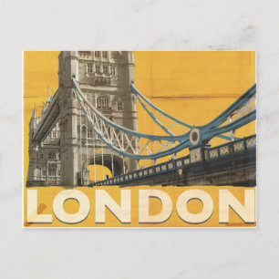 Vintage London-plakat Vykort