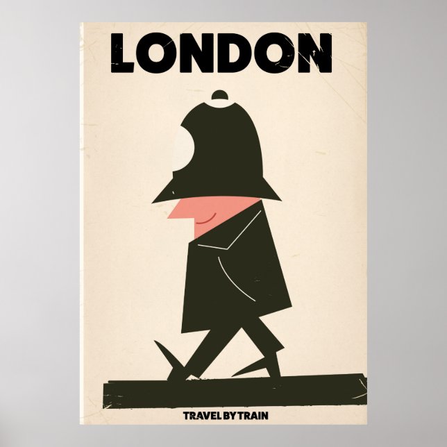 Vintage London Policeman-reseaffisch Poster (Framsidan)