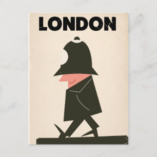 Vintage London Policeman-reseaffisch Vykort