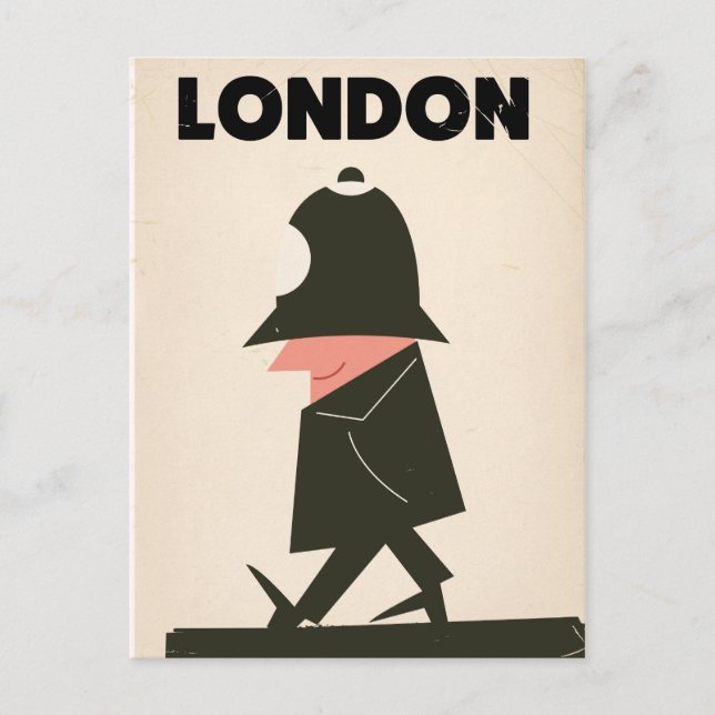 Vintage London Polisman resemålning affisch Vykort (Framsida)