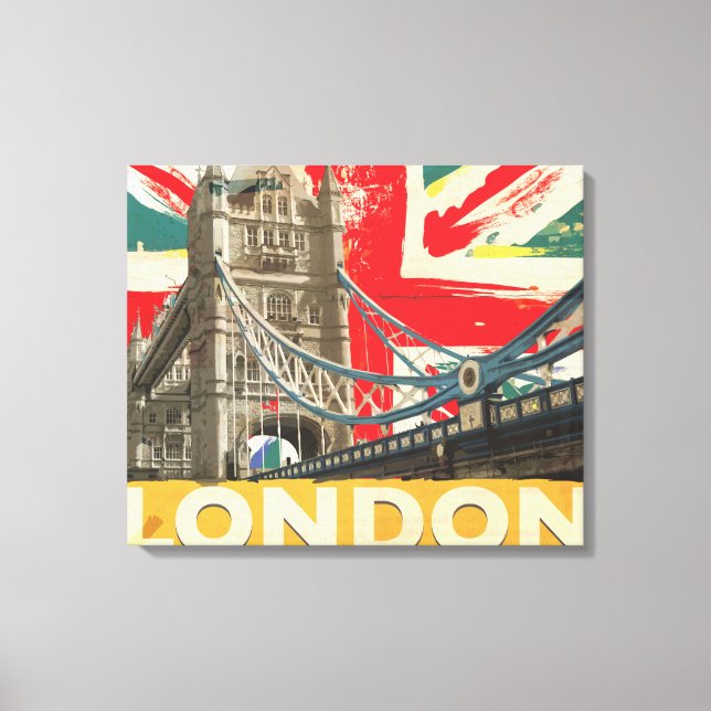 Vintage London Poster Canvastryck (Framsida)