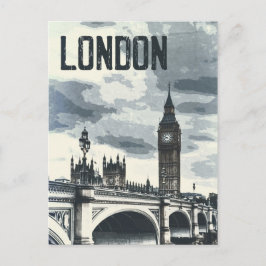 Vintage London poster Vykort