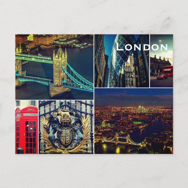 Vintage London Resor Turism vykort (Framsida)