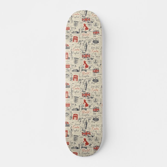 Vintage London Skateboard (Framsida)