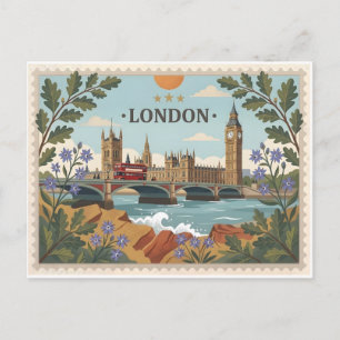 Vintage London stadsbild vykort