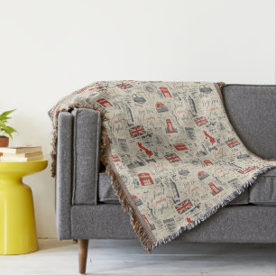 Vintage London Throw Filt