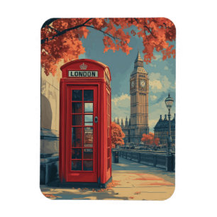 Vintage London Travel Magnet