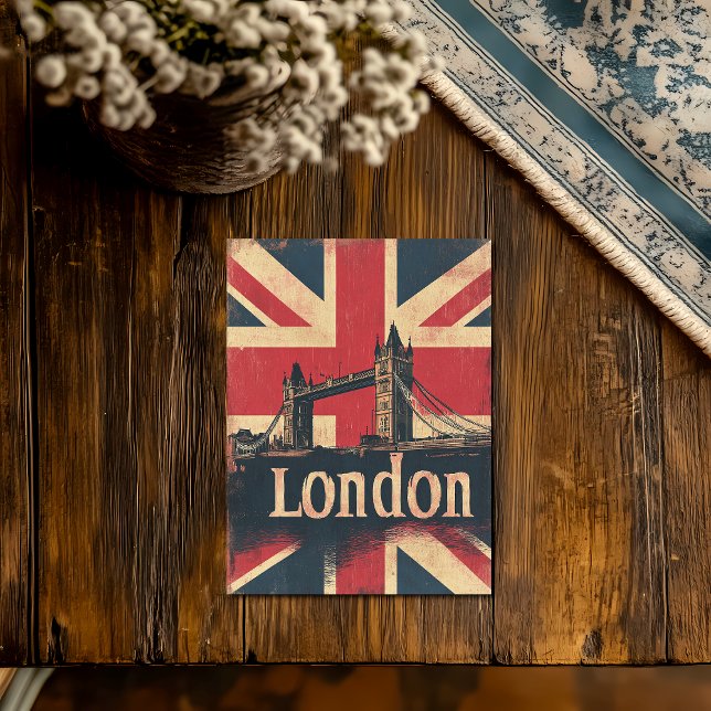 Vintage London Travel Poster Vykort (Skapare uppladdad)