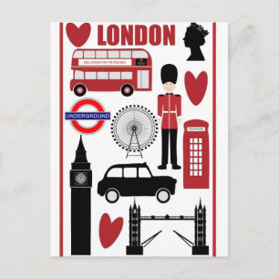 Vintage London Travel Tourism Vykort