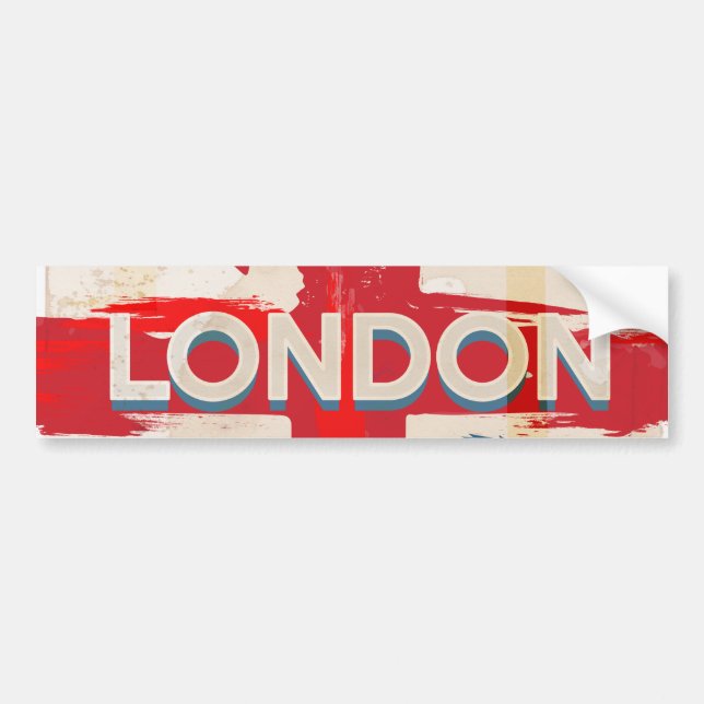 Vintage London Union-affisch Bildekal (Framsidan)