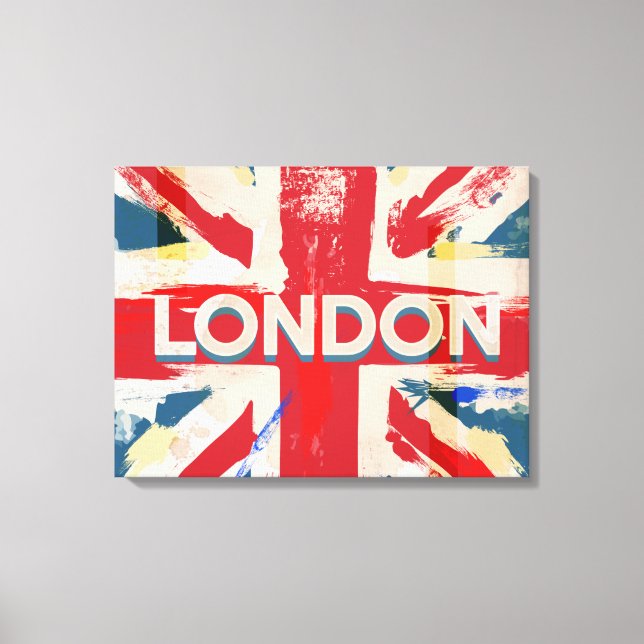 Vintage London-Union-affisch Canvastryck (Framsida)