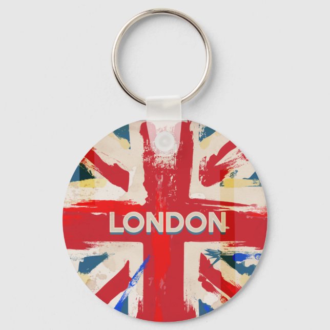 Vintage London Union-affisch Nyckelring (Framsida)