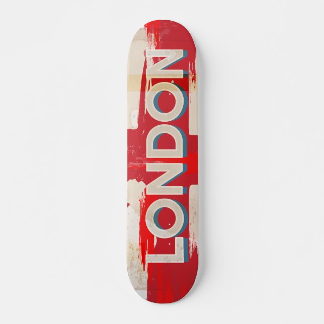 Vintage London Union Poster Skateboard Bräda 21,5 Cm (Framsida)