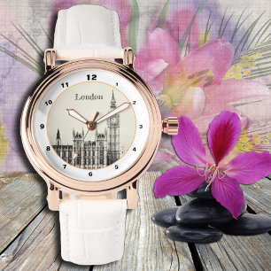 Vintage London watch, Big Ben & Westminster/UK Armbandsur