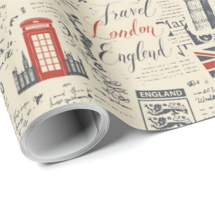 Vintage London Wrapping Papper Presentpapper
