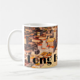 Vintage Long Beach, Kalifornien, Historiska Strand Kaffemugg