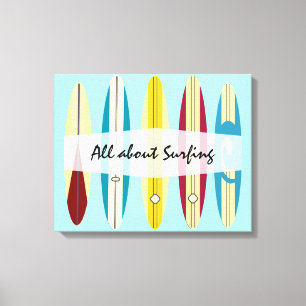 Vintage Longboard Canvastryck