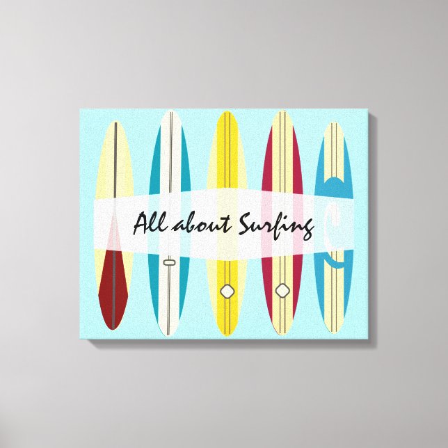 Vintage Longboard Canvastryck (Framsida)