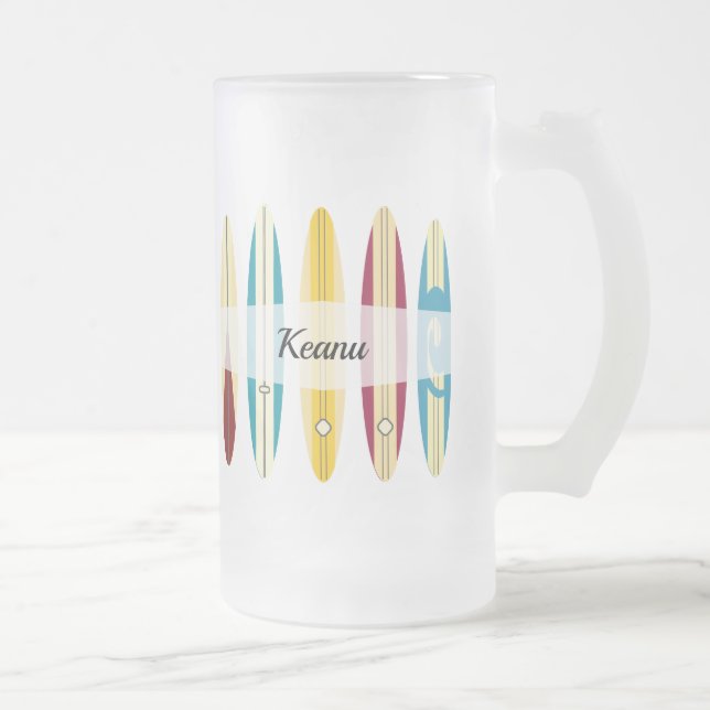 Vintage Longboard Frostat Ölglas (Höger)