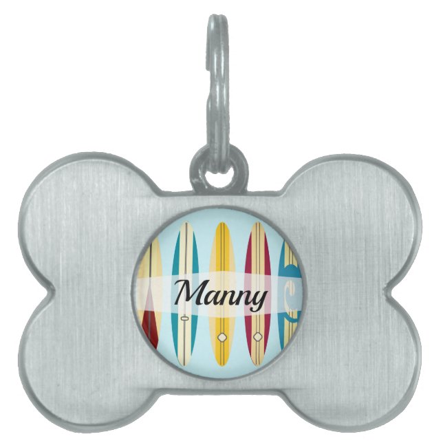 Vintage Longboard ID-bricka Husdjur (Framsidan)