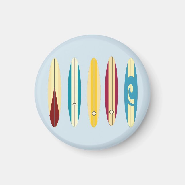 Vintage Longboard Magnet (Framsidan)