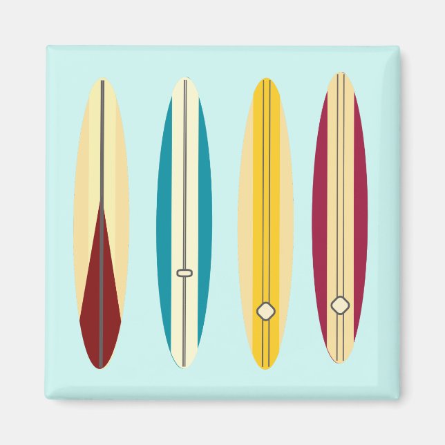 Vintage Longboard Magnet (Framsidan)