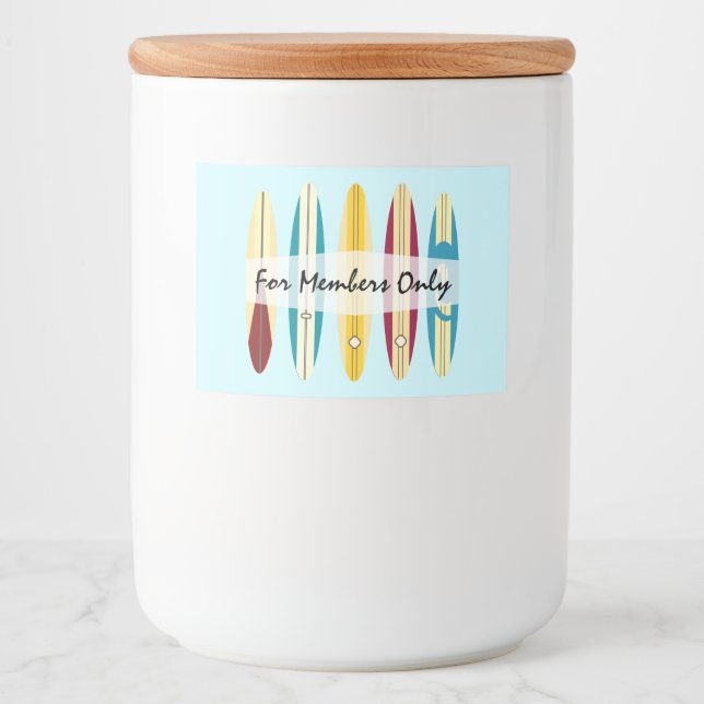 Vintage Longboard Mat Etiketter (Framsida)