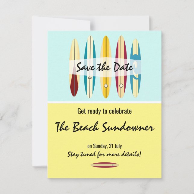 Vintage Longboard Spara Datumet (Framsida)