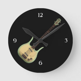 Vintage Longhorn Bass Wall Clock Rund Klocka