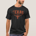 Vintage Longhorn Texas Hometown Austin Pride T Shirt<br><div class="desc">Vintage Longhorn Texas Hometown Austin Pride.</div>