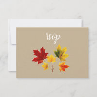 vintage lönnlöv rsvp-kort