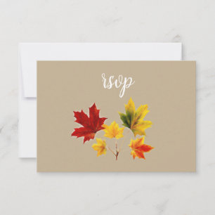 vintage lönnlöv rsvp-kort inbjudningar