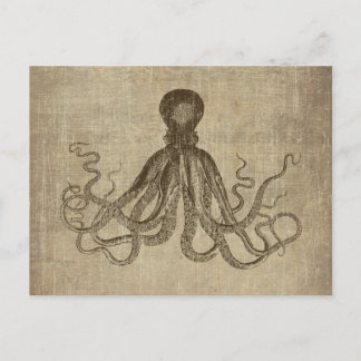 Vintage Lord Bodner Octopus Triptych Vykort