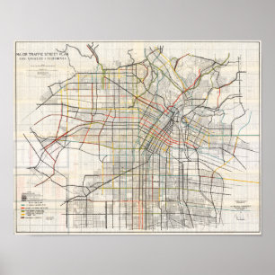 Vintage Los Angeles California Kartaffisch 1927 Poster