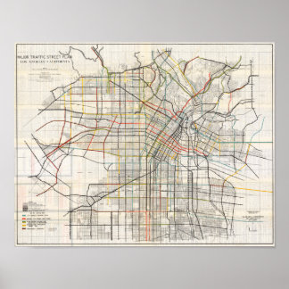 Vintage Los Angeles California Kartaffisch 1927 Poster
