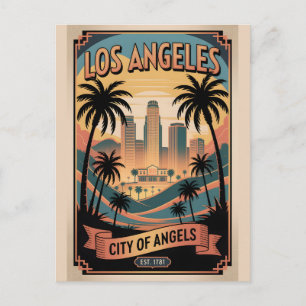 Vintage Los Angeles Kalifornien Änglarnas Stad Vykort