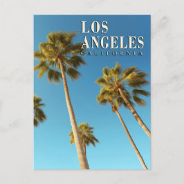 Vintage Los Angeles, Kalifornien Palmträd Resa Vykort