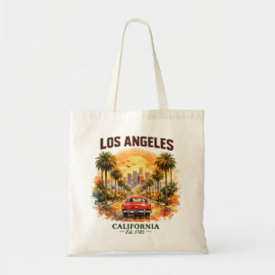 Vintage Los Angeles Kalifornien Retro solnedgång Tygkasse