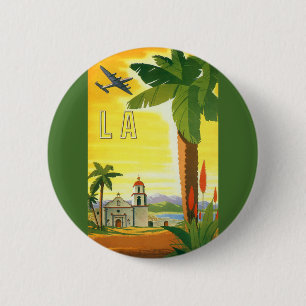 Vintage Los Angeles, Kalifornien Uppdrag med Handf Knapp
