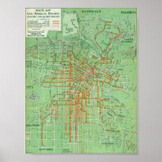 Vintage Los Angeles Kartaffisch 1935 Poster