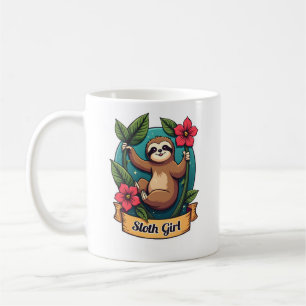 Vintage Loths Blomma Flicka Söt Tropisk Retro Tröj Kaffemugg