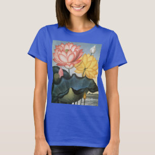 Vintage Lotusblommor, Den Heliga Egyptiska Bönan T Shirt