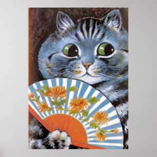 Vintage Louis Wain Cat at the Opera Art Poster